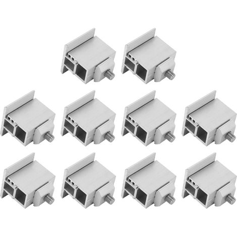 10 Stück verstellbare Mittelklemme für PV-Solarmodule aus Aluminiumlegierung, Montagehalterung für Photovoltaik-Solarmodule, Mittelclip (1/5)