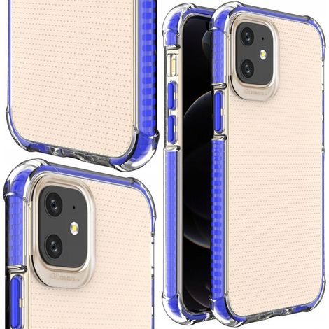 Custodia protettiva flessibile in gel Spring Armor con cornice colorata per iPhone 12 mini, colore blu. (1/4)