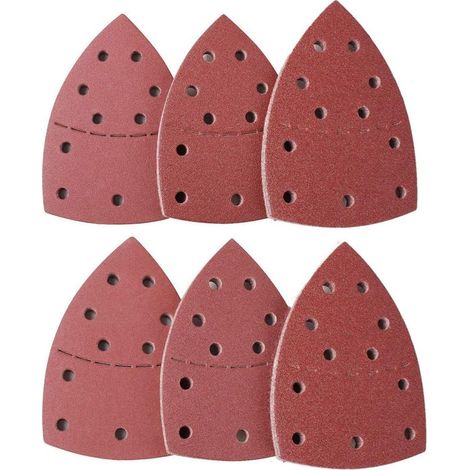 Triangles de Ponçage, Papier de Verre pour Bosch PSM 100A, PSM 160, PSM 200 AES, PSM 18, PDA 180, PSM 160 A/PSM 80/PRIO, 105 mm x 152 mm, Lot de 60, Grain P40/60/80/120/180/240 (1/5)