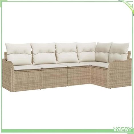 Ensemble de canapé de jardin - FAFEICY - 3354370 - Beige - Polyrotin - Rangement intégré (1/5)