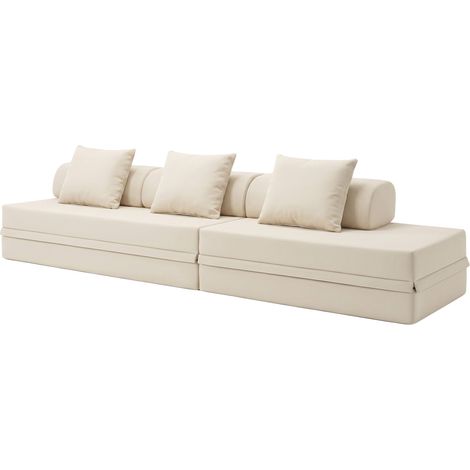 Sofá Modular 3+2 Lugares Convertível Liso (1/4)