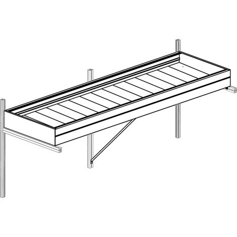 KGT Gewächshaus Zubehör Pflanzwanne Rhodo III 227x63 cm Aluminium