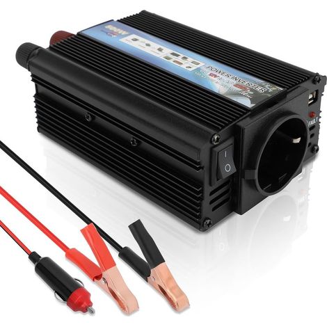 Zoternen – Onduleur 12V 350W – Convertisseur DC à AC en alliage d'aluminium – Onde sinusoïdale modifiée – Pour voiture et usage domestique (1/5)
