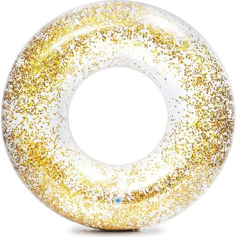 Bouée de natation transparente à paillettes scintillantes, diamètre intérieur de 26 cm (5-10 ans) (1/5)