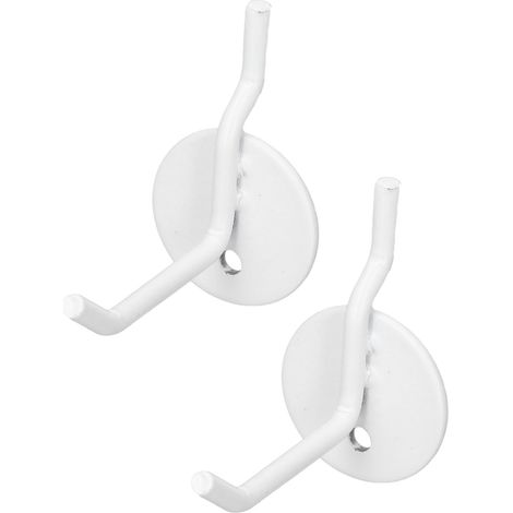 Crochets Muralux en Métal pour Tablettes - Parfait pour Cuisine d'Extérieur, Jardin et Barbecue (Couleur Blanc) (1/5)