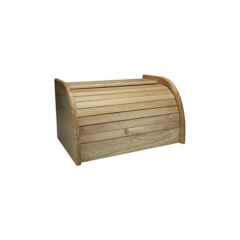 Rubber Wood Bread Bin Roll-top