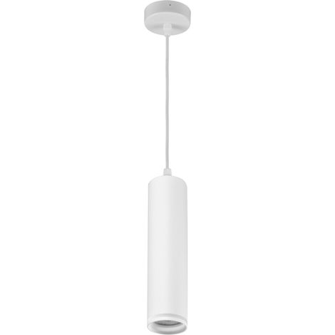 Suspension tube blanche aluminium Polux Paris 1xGU10 10W (1/3)