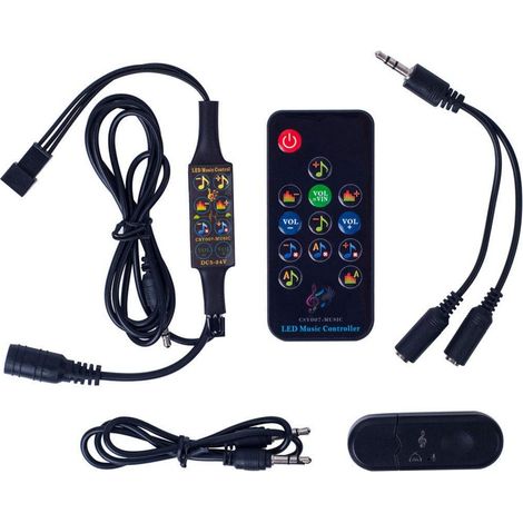 New Multicolor Infrared IR RF Bluetooth Music LED Strip Light WS2812 2811 6812 with Controller