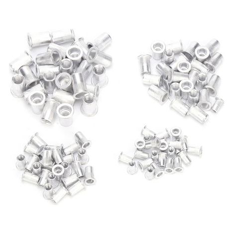 Blindnietmuttern-Set, 100-teilig, Aluminium-Blindnietmuttern M4/M5/M6/M8, Hardware-Zubehör (1/5)