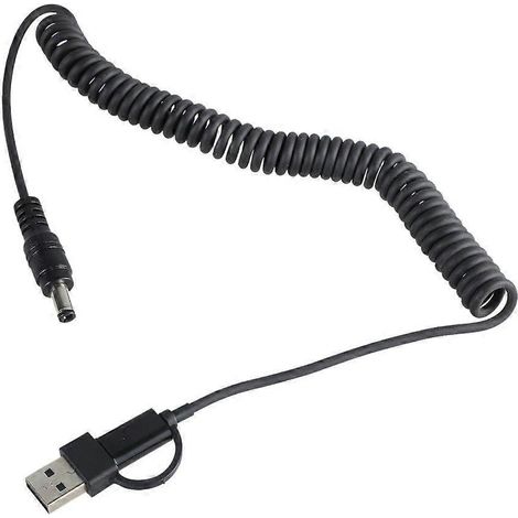 USB-auf-DC5525-Ladekabel (5,5 x 2,5 mm Stecker, Federkontakt) mit USB-Typ-C-Eingängen
