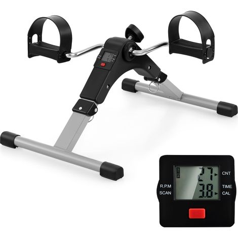 COSTWAY Under Desk Exercise Bike Pedal Exerciser Foldable Mini Exercise Bike (1/5)