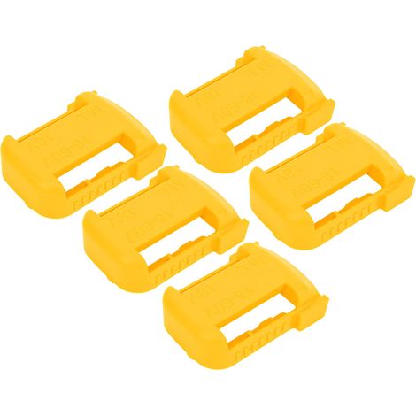 Étui de rangement pour piles au lithium 5 pièces avec clip ceinture pour Milwaukee M18 18V, jaune (1/5)