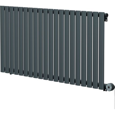 Boone Anthracite 600mm x 1200mm Horizontal Digital Thermostatic Electric Single Panel Radiator (1/5)