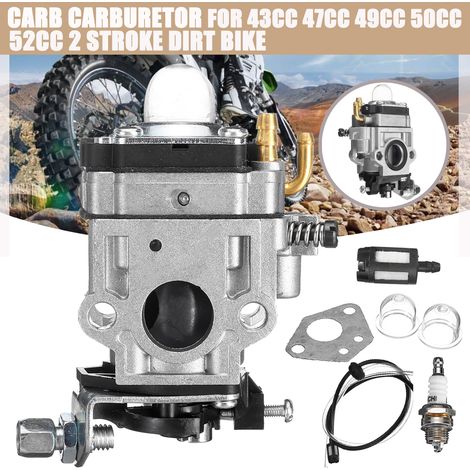 11mm Motorcycle Carburetor Carb Strimmer Hedge Trimmer Brushcutter Chainsaw Lawn Mower For 43cc 47cc 49cc 50cc 52cc 2 Stroke Motor Scooter Bike (1/3)