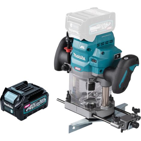Makita RP 001 GD1 Défonceuse sans fil 40 V max. 12 mm Brushless + 1x batterie 2,5 Ah - sans chargeur