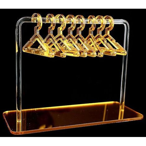 Ohrringständer in Pferdeform aus Holz, Organizer für Hängeohrringe, Ohrsteckerständer aus goldenem Acryl (1/4)