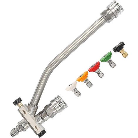 Accessoire double connecteur pour canon à mousse, embout double pour nettoyeur haute pression compatible avec les canons à savon, 5 lavages (1/5)