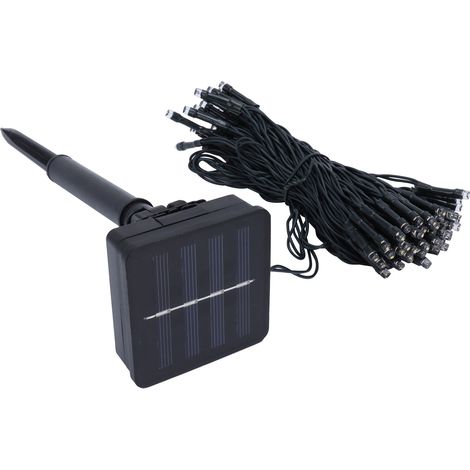 100 LED-Solar-Lichterkette, 12 Meter, IP45 wasserdicht, Garten- und Rasendekoration, warmes Außenlicht (1/5)