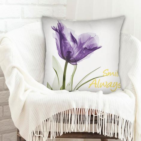 Housse de coussin carrée standard 45x45cm doux et respirant pour la Fête des Mères