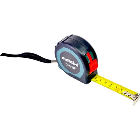 Metabo Maßband 5,0 m / 16 ft ( 657050000 ) mit Gürtelhaken und Schnell-Stop-Funktion (1/4)
