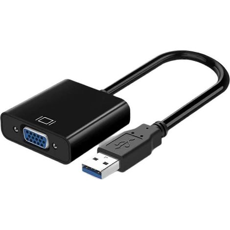 Adaptateur USB 3.0 vers VGA, convertisseur VGA femelle vers USB 3.0 mâle, compatible avec les ordinateurs, ordinateurs de bureau, ordinateurs portables, moniteurs, projecteurs, etc., disponible en plu (1/5)