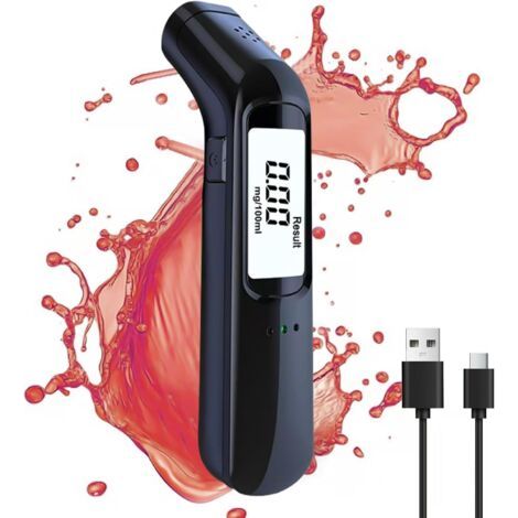 Éthylotest Électronique- Rechargeable & Portable,Éthylomètre Numérique Professionnel avec Batterie Rechargeable USB,Affichage LCD Alcootest,Alcotest pour Un Usage Domestique (1/5)