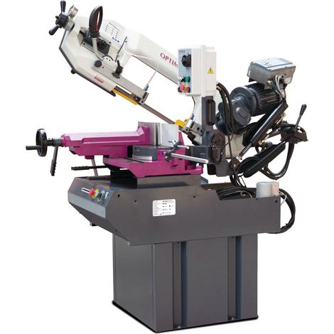 Scie à ruban pour métaux -45°/+60° capacité ronde 255 mm 1,5 kW 400V variateur 15-100 m/min rapporteur d'angle Optisaw SD310V (1/5)