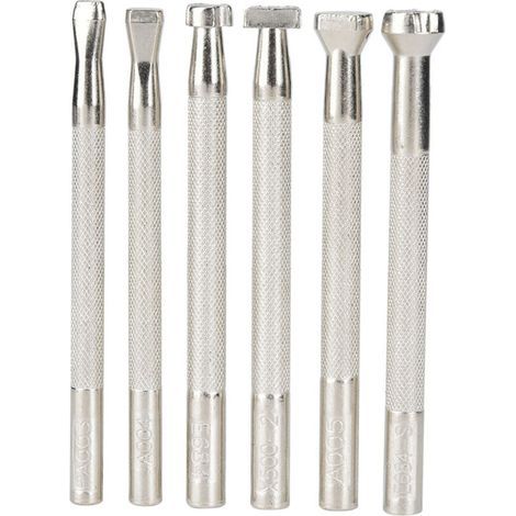 Lot de 6 outils de sculpture sur cuir antidérapants avec motif imprimé poisson et poignée pour bricolage (imprimé poisson) (1/5)