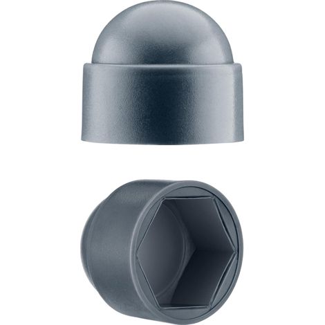 50 pcs Cacheécrous M10 pour clé de 17 Anthracite Bouchetrou