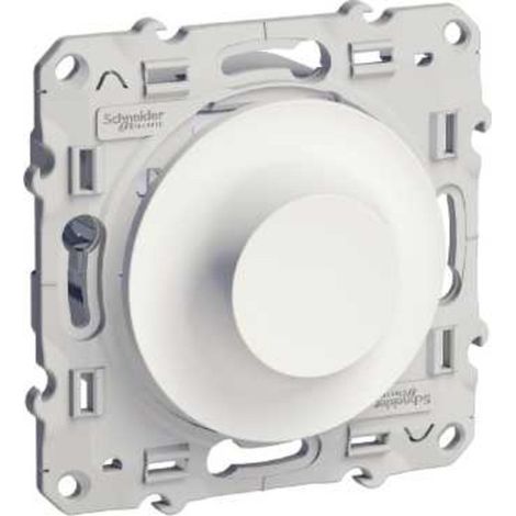 Schneider Electric Odace S530518 - Variateur rotatif pour charges LED 2 fils finition aluminium (1/4)