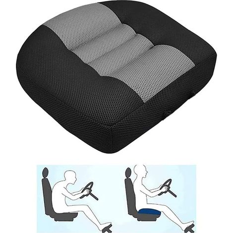 Adult Booster Car Cushion- Portable Booster Seat for Driver, Passenger, 3D Breathable Mesh Anti-Slip Seat Cushions Premium Ergonomic Cushion