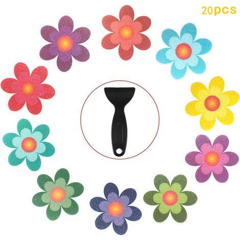 20pcs Non Slip Bathtub Stickers Shower Floor with Scraper Premium Quality