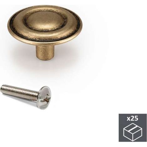 Pomolo per mobile Luanda, Zama, Oro antico, 25 pezzi 9159555 EMUCA (1/5)