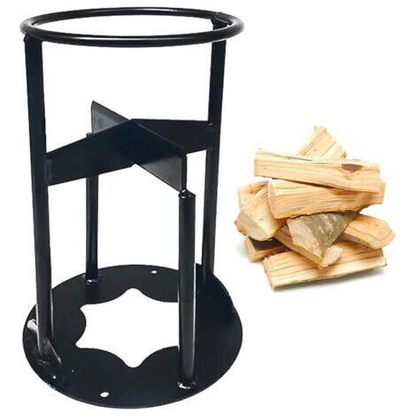 Fendeuse de bûches, coin de fendage pour cheminée, feu de joie, barbecue, jardin, camping (lame croisée, petite)