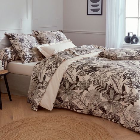 Parure de lit percale de coton ALBA Taie 50x70 cm 240x220 cm (1/5)