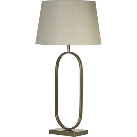 Lampe de table Modish bronze avec capuchon crème - EU94102NA