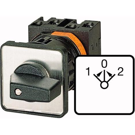 Inverseurs de marche Contacts: 5 63A plastron: 1 0 2 45° à rappel encastré 000092374 EATON T5B-3-8228/E