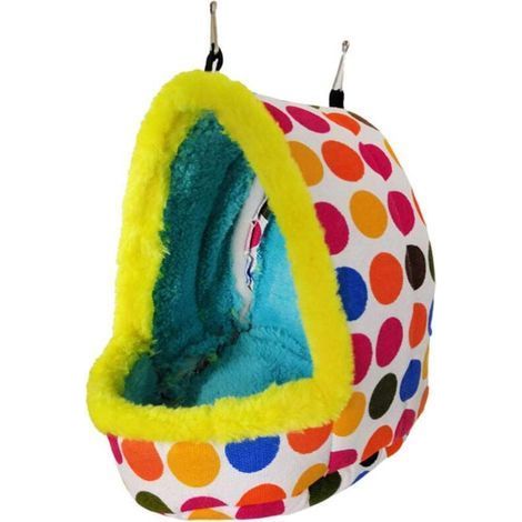 Oiseau Suspendu Hamac Hiver Chaud Perroquet Nid Maison Lit en Peluche Câlin Animal Grotte Hamac Jouet pour Conure Inséparable Perruche Perruche Cockatiel Cage Accessoire (1/3)