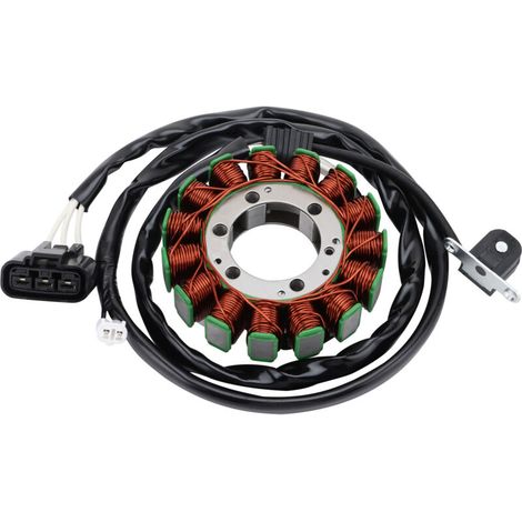 Bobine de stator compatible avec le VTT Yamaha YFM550 2007-2014 Bobine de charge de générateur de stator électromagnétique à 15 spires et 3 fils pour VTT et véhicules tout-terrain. (1/5)