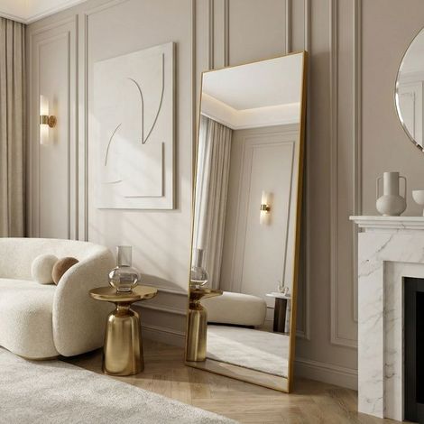 Specchio da terra POCKETPOP 173 x 63 cm - Cornice oro in lega di alluminio - Eleganza chic (1/5)