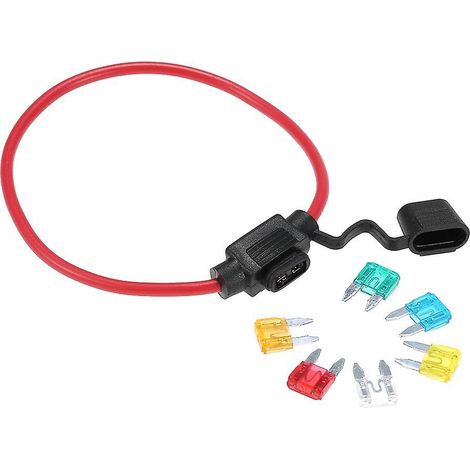 Kfz-Inline-Mini-Flachsicherungshalter 12V 30A mit 6 Sicherungen