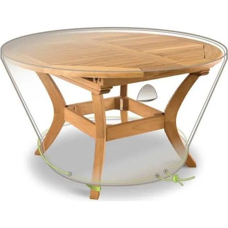 Funda para mesa redonda de 6 personas, diámetro 120 cm, gris mastic opaco - Jardiline