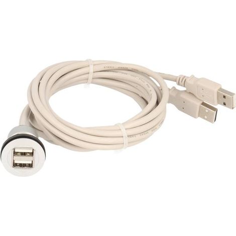 2 prese USB 2.0 A, 2 spine USB 2.0 A Schlegel Elektrokontakt RRJ2USB150CM Schlegel Contenuto: 1 pz.
