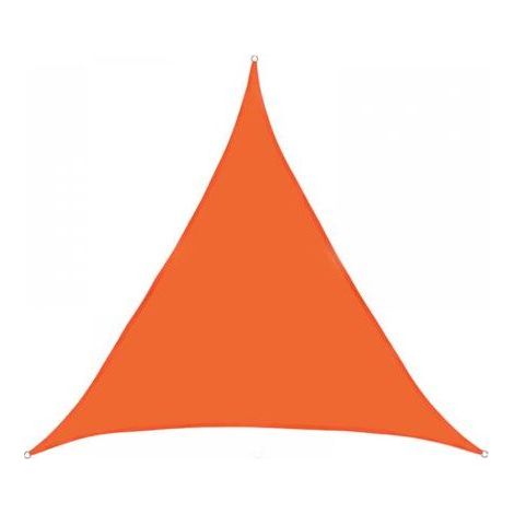 1 Stk. 2 x 2 x 2 m orangefarbenes Voile-Sonnensegel, Dreieck, UV-Schutz, Sonnenschutzsegel, wasserdicht für Außenterrasse, Pergola