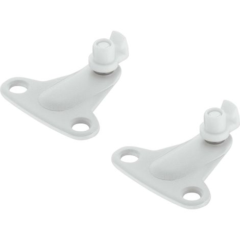 2x Languette à visser pour fixation de compas sur le caisson abattant et relevant écartement 37mm en acier blanc Assemblage Coffre Meuble Support Cuisine Caravane Porte Corps (1/4)