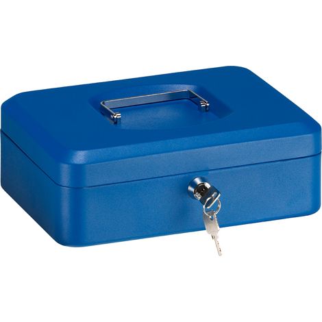ARREGUI Elegant Caja Caudales con Llave para Contar y Transportar Dinero, Caja de Seguridad de acero con bandeja interior, Caja fuerte portatil 25 cm de ancho Rojo C9234