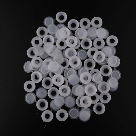 Schraubverschlüsse, Kunststoffdeckel, zum Aufklappen, passend für 50 g / 6 g oder 8 g Packungsgröße, weiß (1/5)