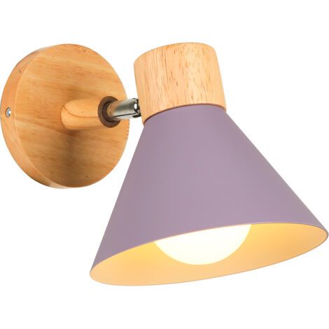royaluxe- Applique Murale Interieure Rétro Lampe Murale Métal E27 Applique Murale Vintage Pour Salon Chambre Salle De Bain (Violet) (1/5)