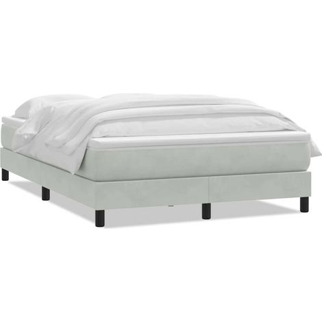 Maison Exclusive - Boxspringbett mit Matratze Hellgrau 160x220 cm