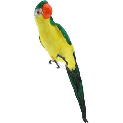 Großer künstlicher Papagei, realistische Vogel-Heimdekoration, Wellensittich-Präparat, Grün (1/3)